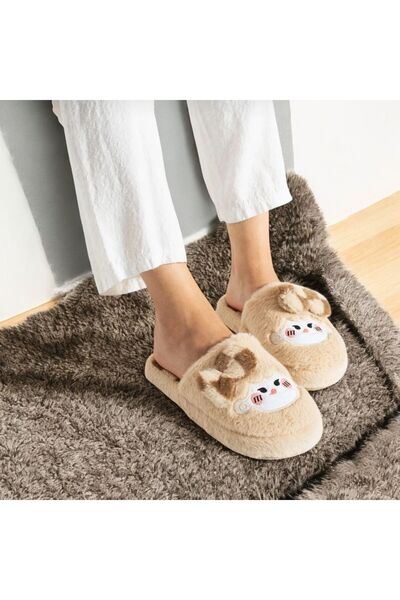 mustey Papuci de casă pentru femei de iarnă, fără zgomot, textura moale ultra...