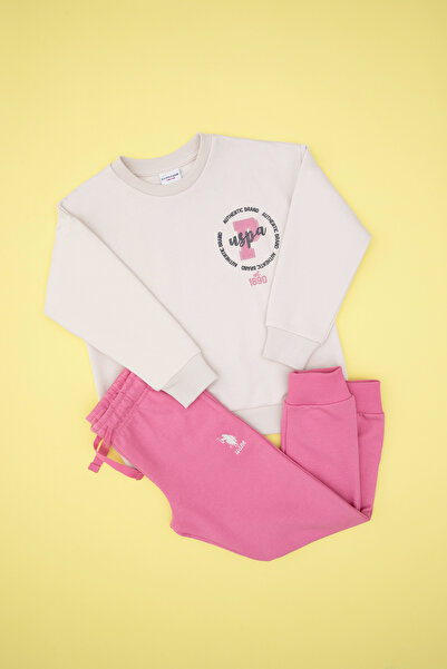 U.S. Polo Assn. Kız Çocuk Pembe Eşofman Takımı 50318958-VR049