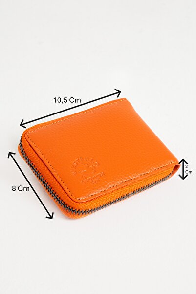 Westpolo Hakiki Deri Kağıt Para ve Bol Şeffaf Kart Bölmeli, Fermuarlı Unisex ...