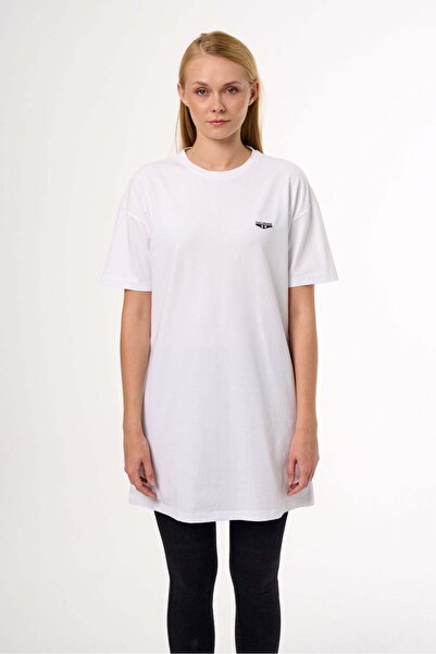 Galvanni Women's White T-Shirt Dress - Pravete White