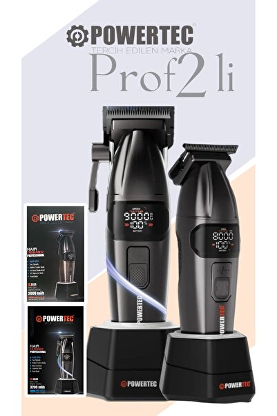 POWERTEC Prof2li Profesyonel Tıraş Makinası Seti (4646 ,2626)