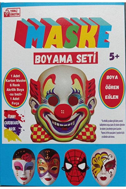 şahane parti Maske Boyama Seti Karton