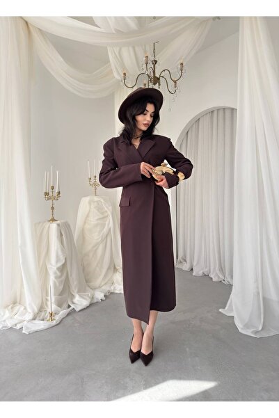 ETİKAFASHION Notch Yaka Slim Kadın Elbise