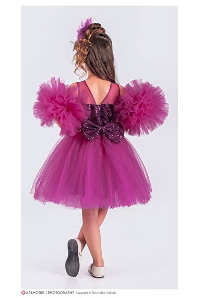 KOKOŞ BEBEK Pom-Pom Non-Removable Girls' 4-Piece Dress - Age 3/10 - 31535