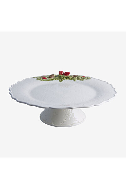 Bordallo Pinheiro Garland White Ceramic Cake Stand 35.5 cm