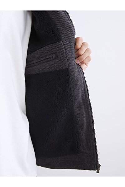 LC Waikiki LCW Vision Standart Kalıp Gömlek Yaka Erkek Kaşe Mont