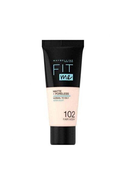 Noname Maybelline New York Fit Me Matte + Poreless Foundation - 102 Fair Ivory, 30 ml
