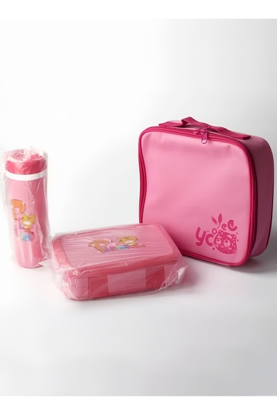 XIUWOO 5-Compartment Lunch Box Water Cup Set Plastic Bento Box Sealed Lunch box With Insulated Bag-Red