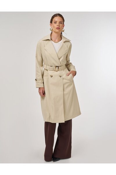 Kayra Erkek Yaka Trençkot Taş