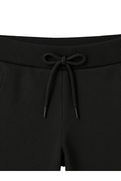 Victor and Jane By Styli Boys Black French Terry Joggers with Drawstring