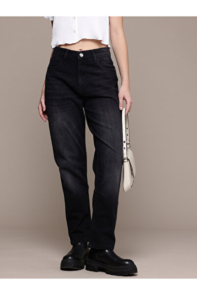 Freehand By Styli بنطلون جينز نسائي مستقيم وباهت