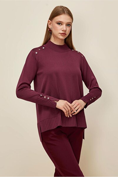 Alvina DÜĞME DETAYLI TRİKO KAZAK 45879