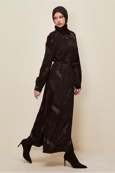 Alvina Brocade Detailed Jacquard Dress 46123