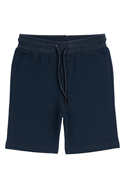 Victor and Jane By Styli Boys Navy Blue French Terry Shorts