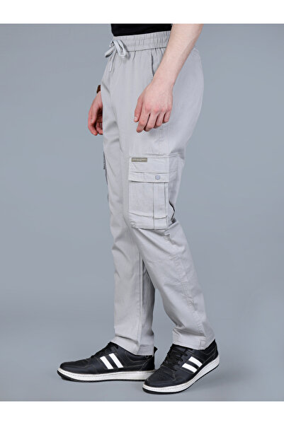 Fort Collins By Styli Men Solid Cargo Pants with Drawstring