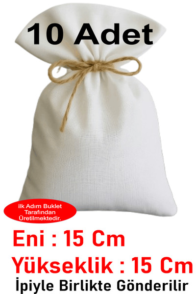 ilkadimbuklet 10 Adet Eni:15 cm Boyu: 15 cm %100 Pamuk Hambezden üretilen Nat...