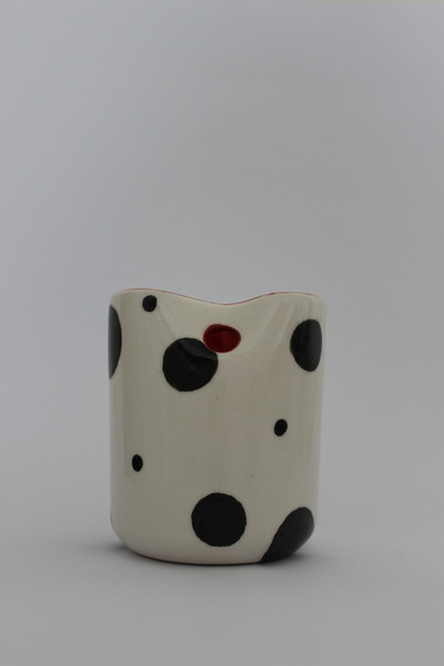 The Maya Seramik El Yapımı Seramik Çok Renkli Soğuk İçecek Kupası (Pipet Hedi...