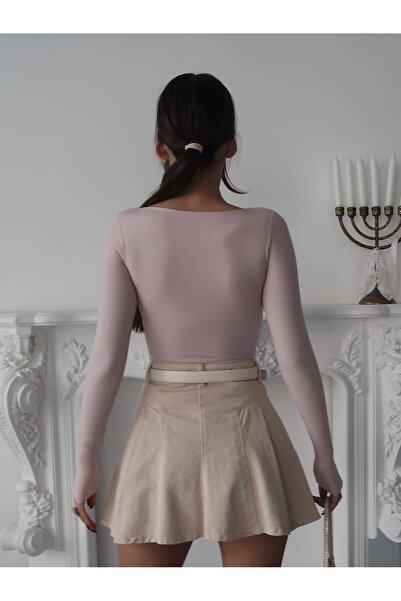 Paw Garage Women's Eden Square Neck Long Sleeve Bodysuit