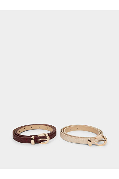 Styli Pack of 2 - Textured Slim Belt