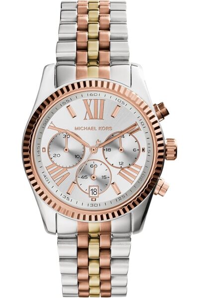 Michael Kors MK5735 ساعة نسائية دائرية ثلاثية الألوان - متعددة الألوان