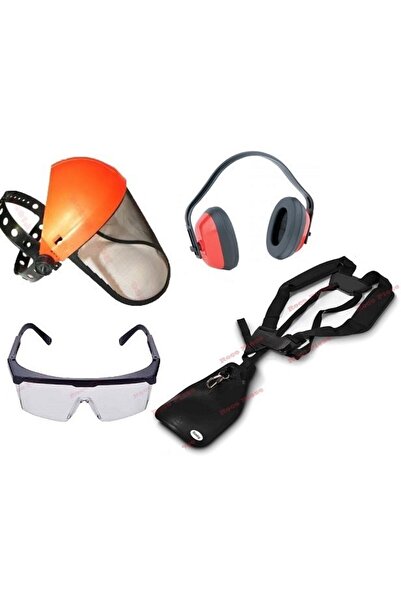 China Set de accesorii pentru motocoasă (casca de protecție, ochelari, ham, căști antifonice)