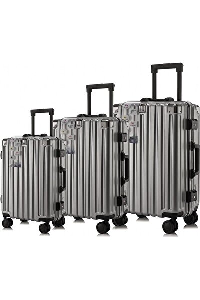 Wemart مجموعة حقائب سفر مكونة من 3 قطع بإطار من الألومنيوم وحقيبة سفر مسجلة م...