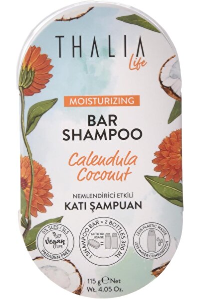 Thalia Moisturizing Shampoo Bar Rich in Calendula and Coconut - 115 g