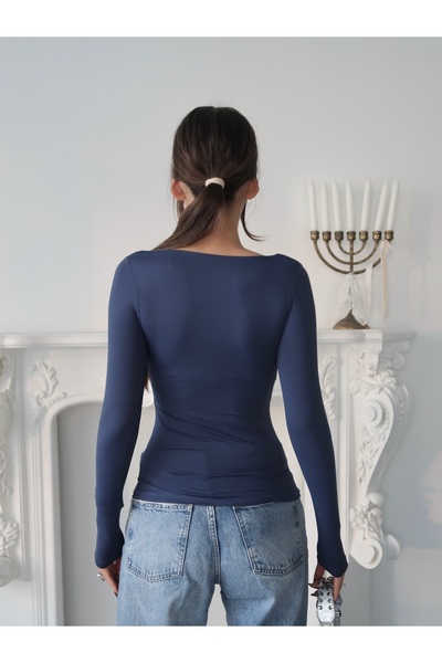 Paw Garage Women's Eden Square Neck Long Sleeve Bodysuit