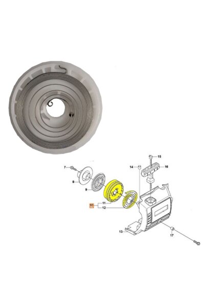 TAIWAN Fulie cu arc pentru demaror motocoasă Husqvarna 323R, 325R, 326R