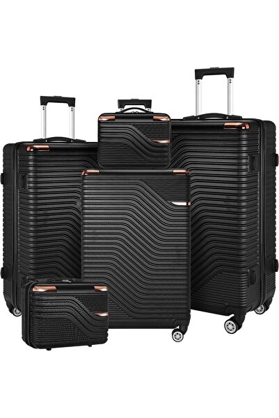 Wemart 5 Pcs Luggage Sets with Corner Protection, Premium Luggage Set Lightwe...