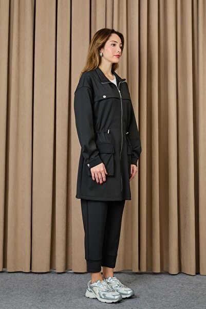 Puane Women's Tunneled Waist Tunic - 10723Tun - Black