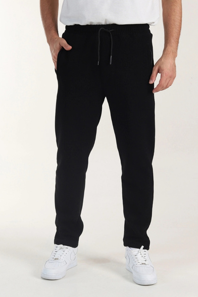 EXSPORT Thessaloniki Cotton Winter Ribbed Straight-Leg Sweatpants