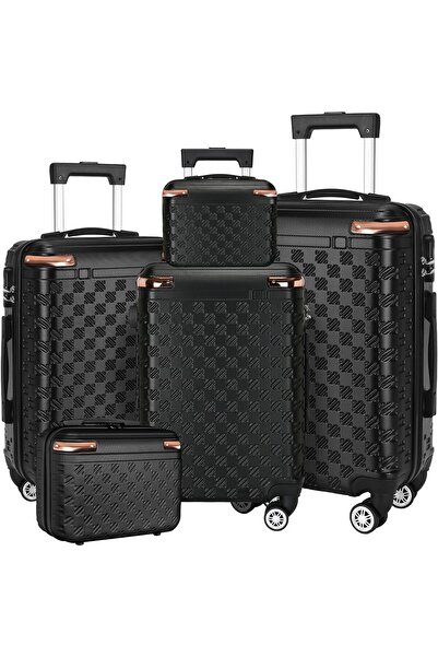 Wemart مجموعات أمتعة فاخرة، مجموعة حقائب سفر من 5 قطع، مجموعة أمتعة خفيفة الو...