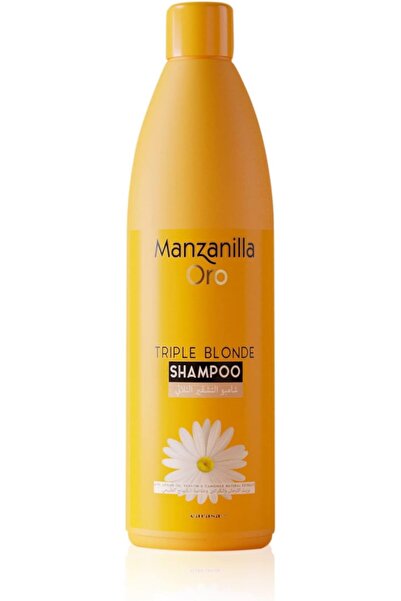 mazn Triple Decoration Shampoo 400 ml for Blonde Hair - Manzanilla Oro