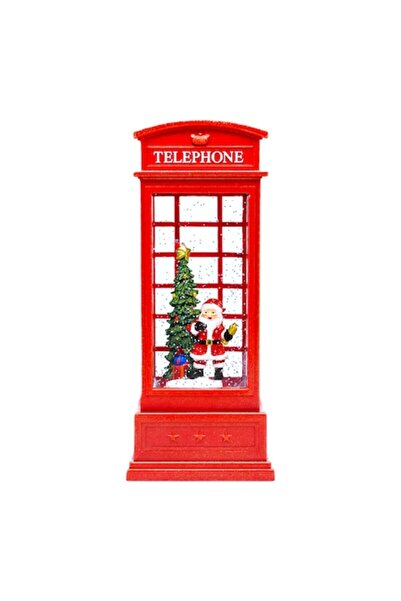 BLA BLA FOAM Decorațiune de Crăciun cu felinare - cabină telefonică cu Moș Cr...