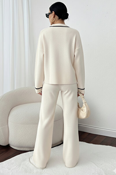 benguen Cut Line Jacket Set H25306 Stone Color