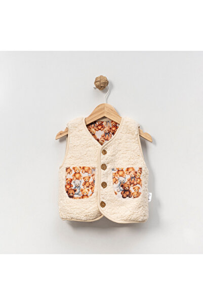 NoraKids Welsoft Lined Vest Unisex 1-4 Years Old Children Ecru