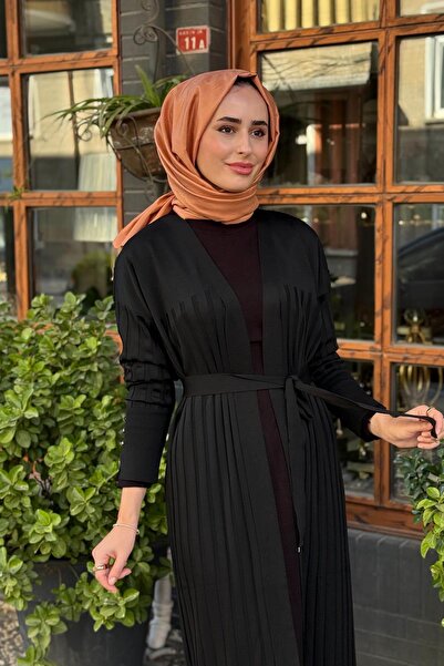 Kayra Kuşaklı Uzn Triko Hırka KA-A25-TRK24 Siyah