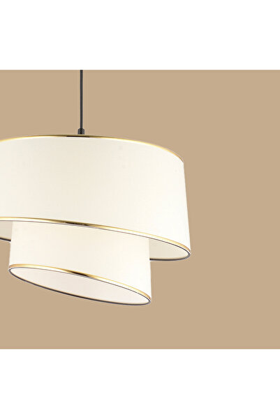 Bella Maison Levi 2 Katlı Sarkıt Avize Beyaz (70x35 cm)