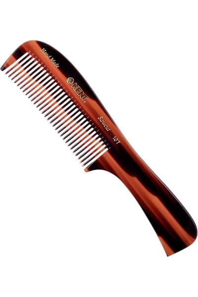 KENT 10T Wide-Tooth Comb - Detangles, Suitable for Curly Hair and Beard