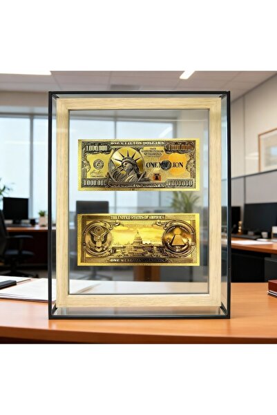 BLA BLA FOAM One Million Dollars Frame - Transparent Money Display Frame, Feng Shui Lucky Amulet, 30x23 cm