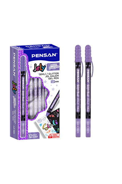Pensan Glitter Gel Ballpoint Pen 1.0 mm Pack of 12 New Design