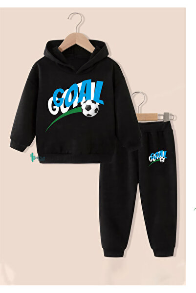 CACTUS COLLECTION Hanorac cu glugă Set de îmbrăcăminte pentru copii, din bumbac cu 3 fire, FOTBAL