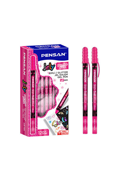 Pensan قلم حبر جل لامع 1.0 مم، عبوة من 12 قلم بتصميم جديد