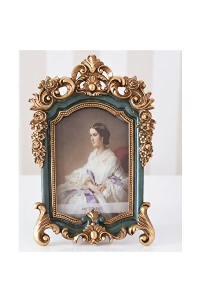 BLA BLA FOAM Vintage decorative set BLA BLA FOAM® – 5x7 inch (12.7x17.8 cm) photo frame + baroque candle holde