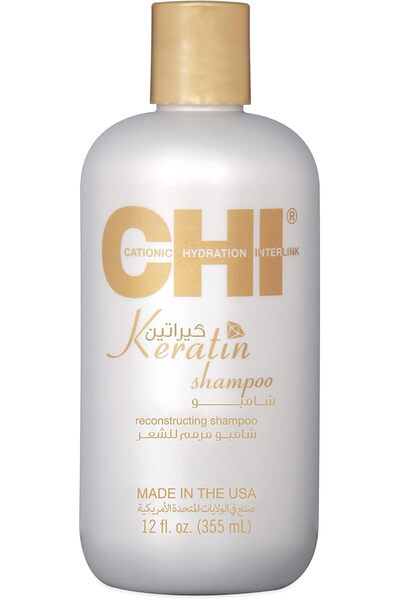 Chi Shampoo for Damaged Hair, Keratin-Enhanced, Sulfate & Paraben Free, 355 ml