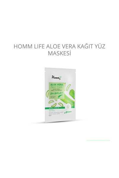 Homm Bitkisel Aloe Vera Kağıt Yüz Maskesi