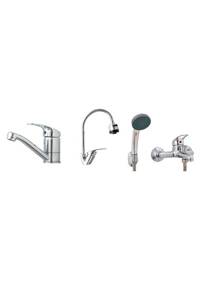 Trendy's Faucet set, bathtub, kitchen sink and washbasin, shiny chrome