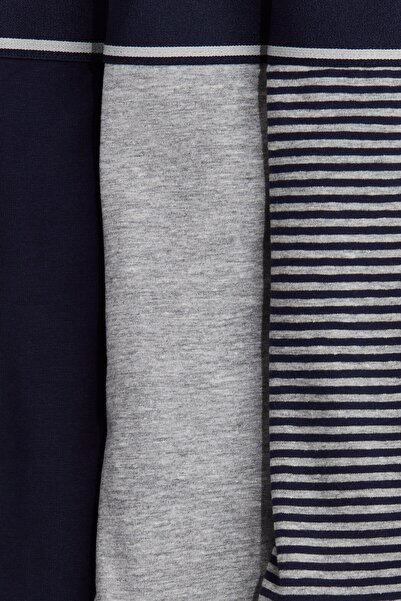 H&M 3'lü Pamuklu Kısa Paça Boxer Şort