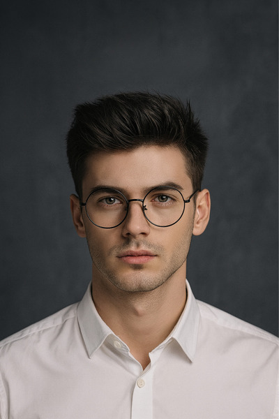 Chunky Frame Unisex Black Framed Round Harry Potter Blue Light Protection Computer and Screen Glasses